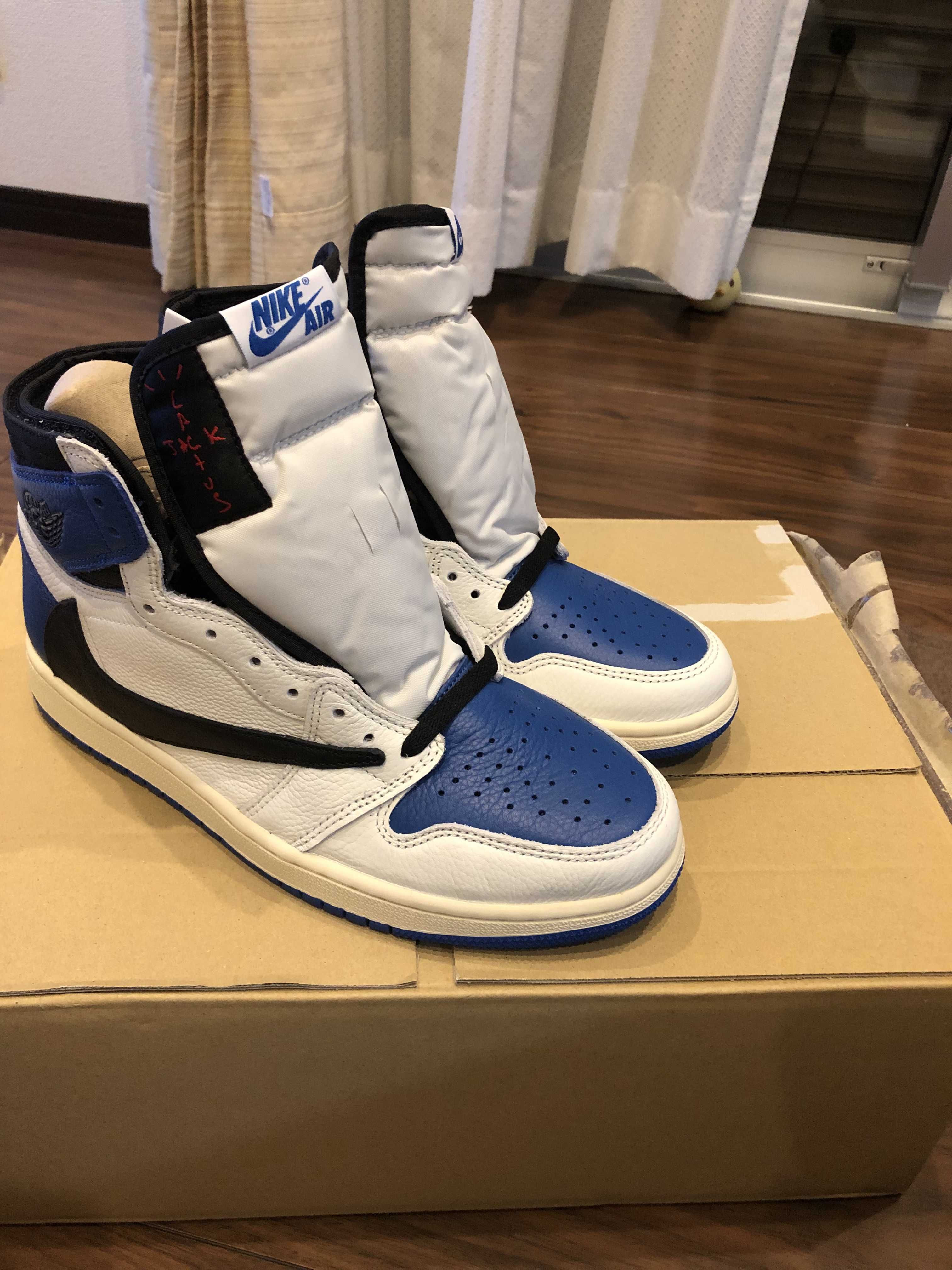Travis Scott × fragment design × Nike Air Jordan 1 Retro High OG SP "Military Blue"