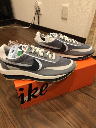 CLOT × Sacai × Nike LD Waffle "Grey Obsidian/Cool Grey"