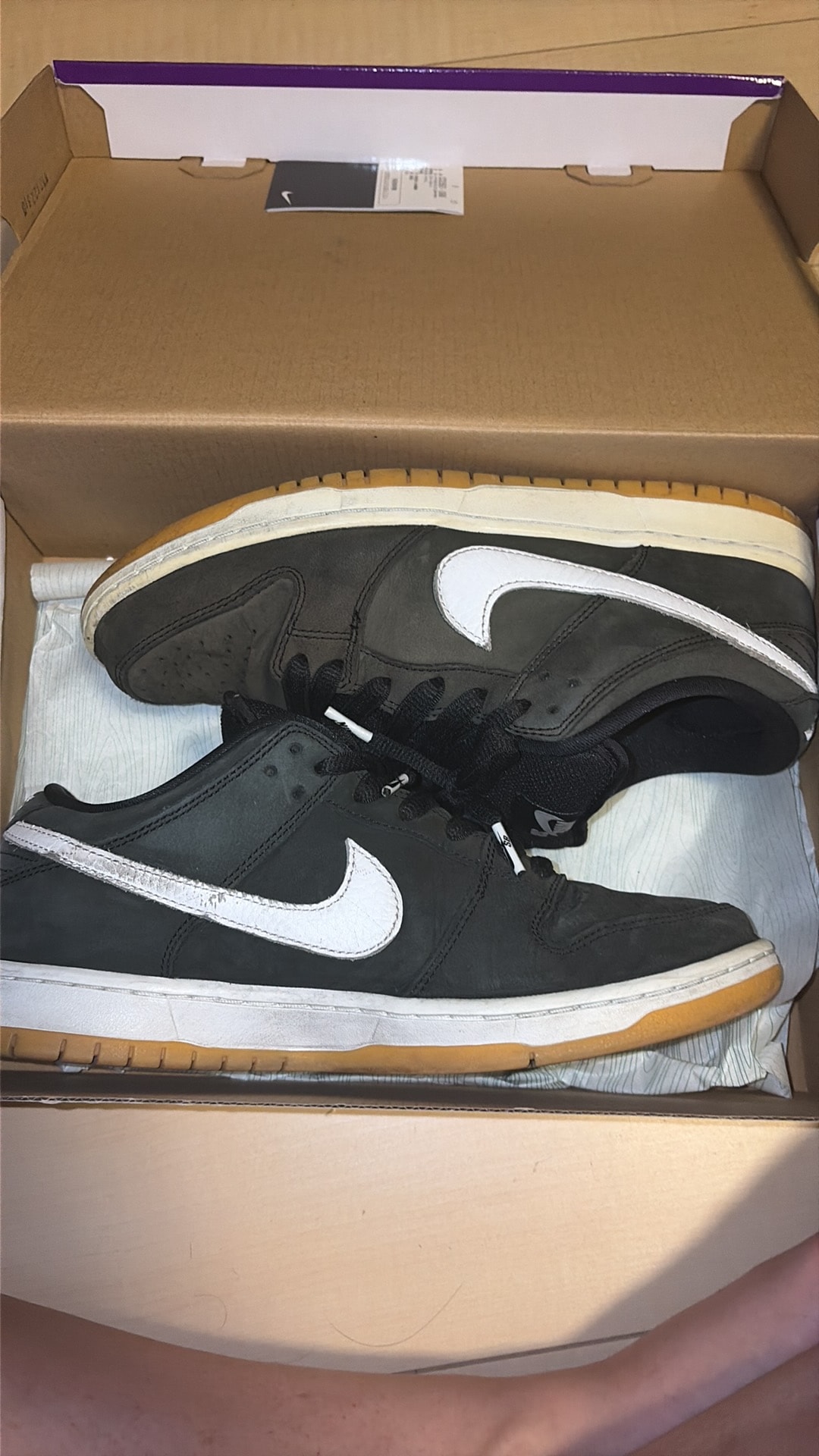 Nike SB Dunk Low Pro "Black/WhiteBlack-Gum Light Brown"