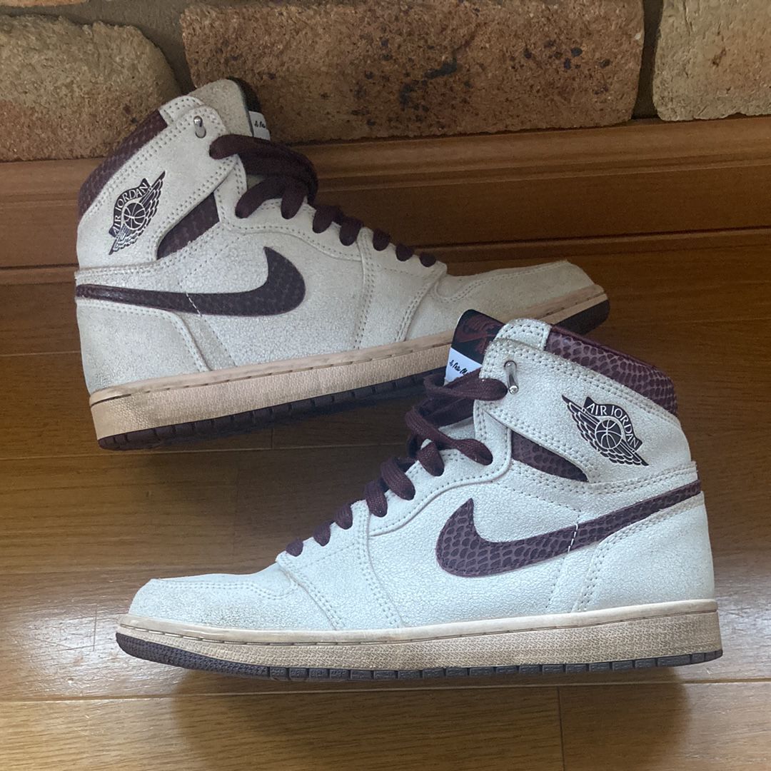 A Ma Maniere × Nike Air Jordan 1 Retro High OG "Sail and Burgundy"