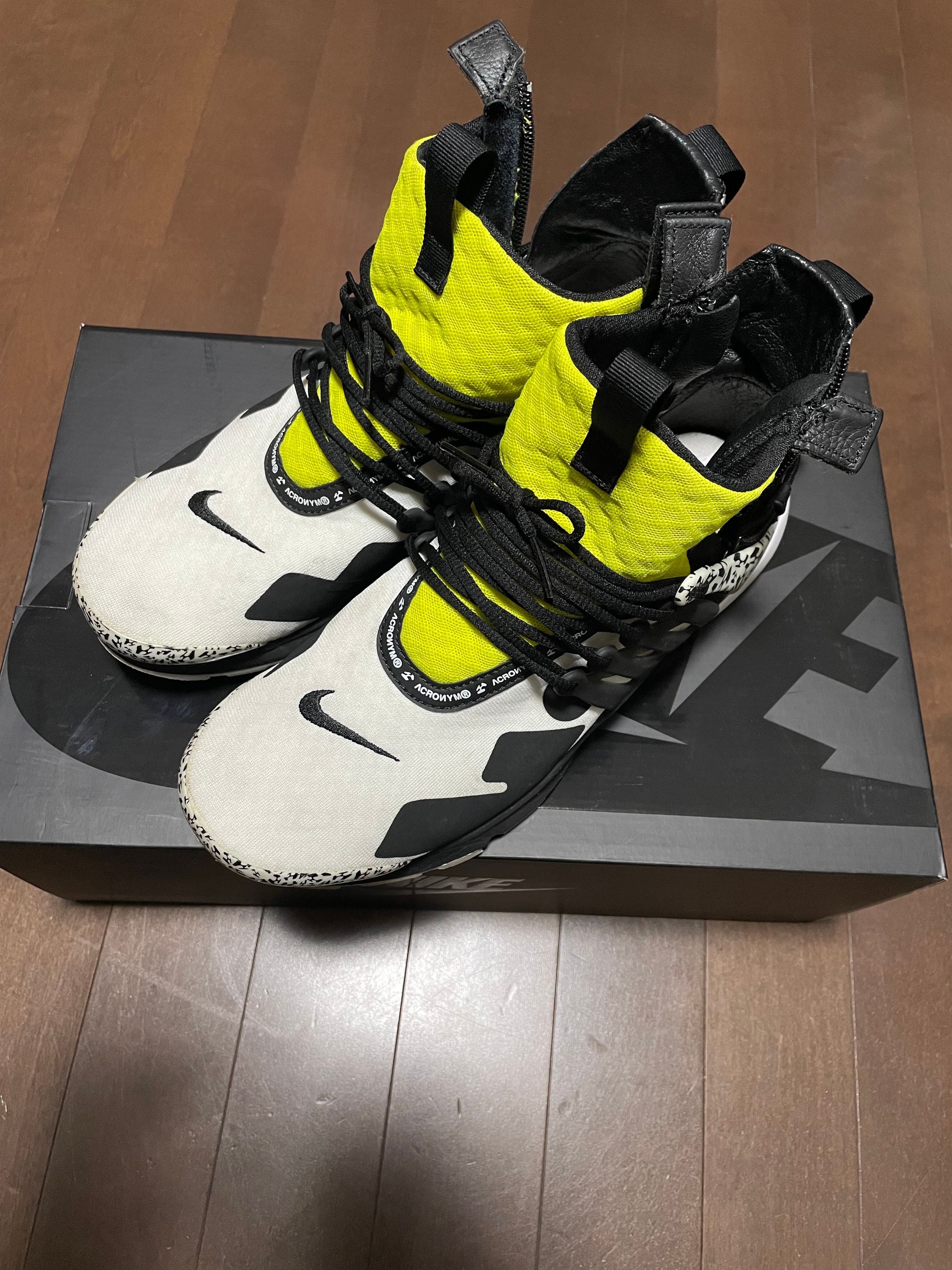 ACRONYM × Nike Air Presto Mid "White/Black/Dynamic Yellow"
