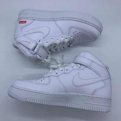 Supreme × Nike Air Force 1 Mid "White" FW24