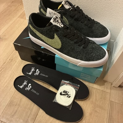Stussy × Nike SB Blazer Low "Black/Palm Green"
