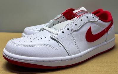 Nike Air Jordan 1 Retro Low OG "White and University Red"