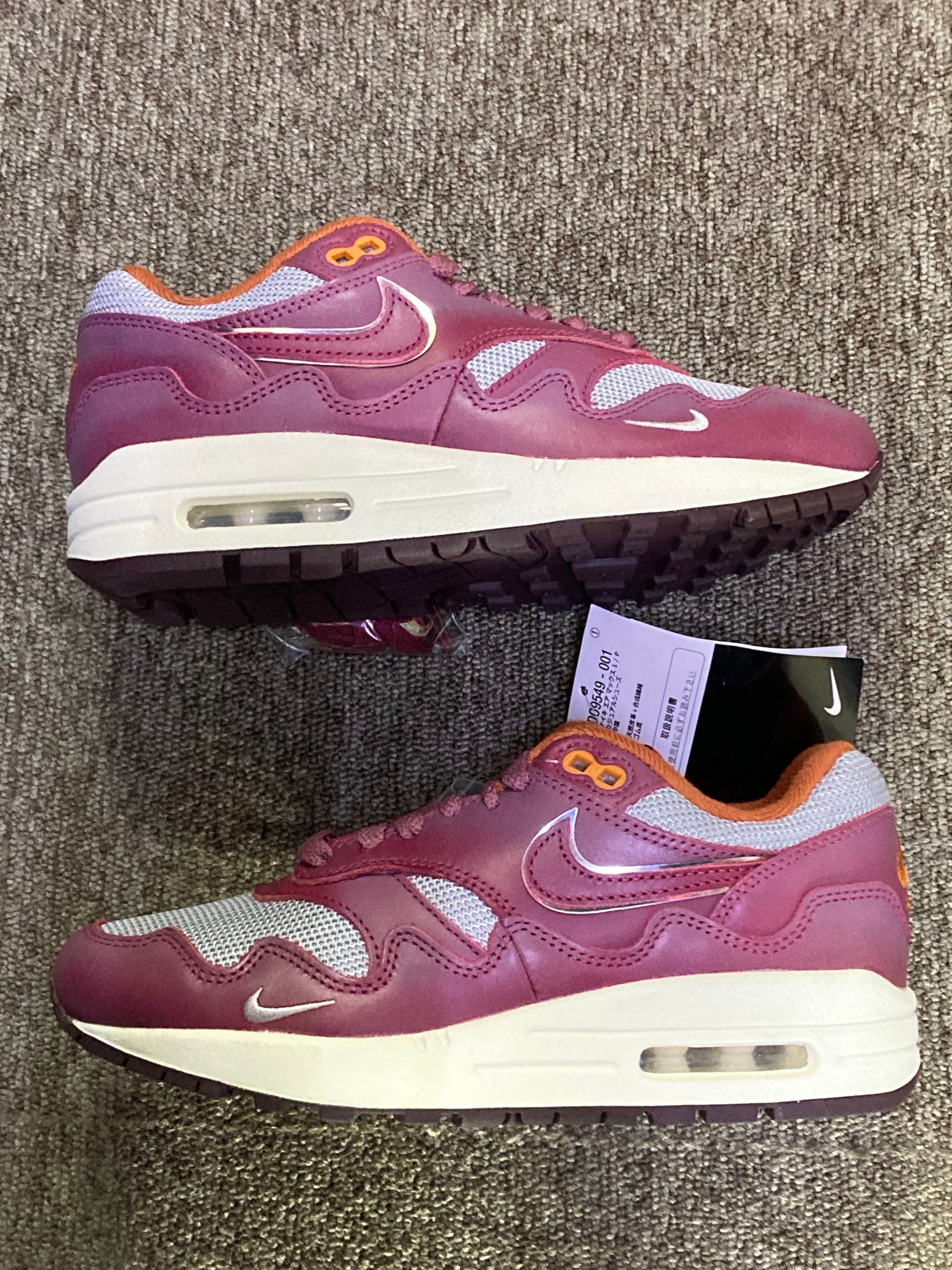 Patta × Nike Air Max 1 "Night Maroon"