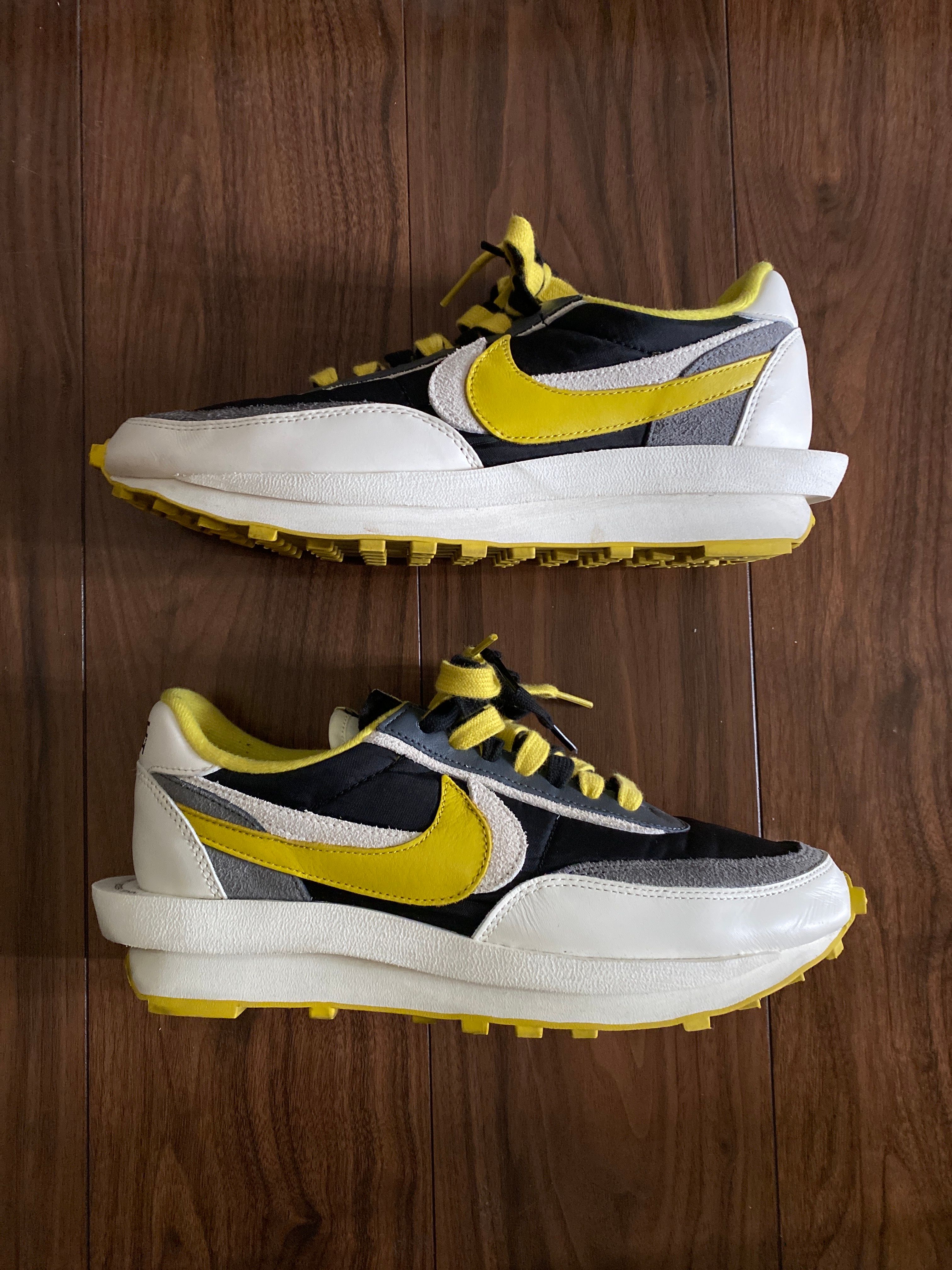 UNDERCOVER × sacai × Nike LD Waffle "Black/Sail-Dark Grey-Bright Citron"