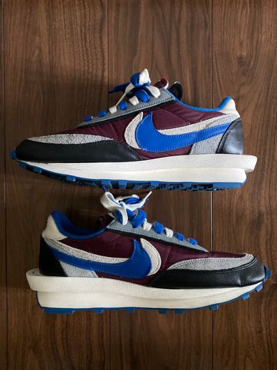 UNDERCOVER × sacai × Nike LD Waffle "Night Maroon/Pale Ivory-Ground Grey-Team Royal"