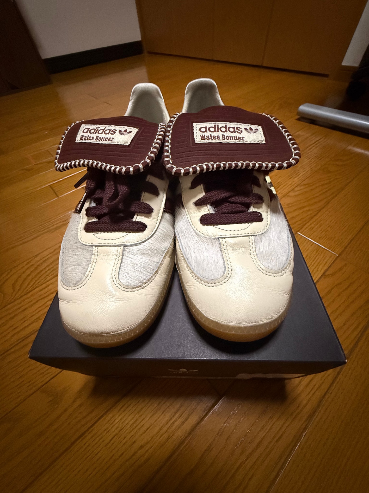 Wales Bonner × adidas Samba Pony Tonal Low "Cream White/Mystery Brown"