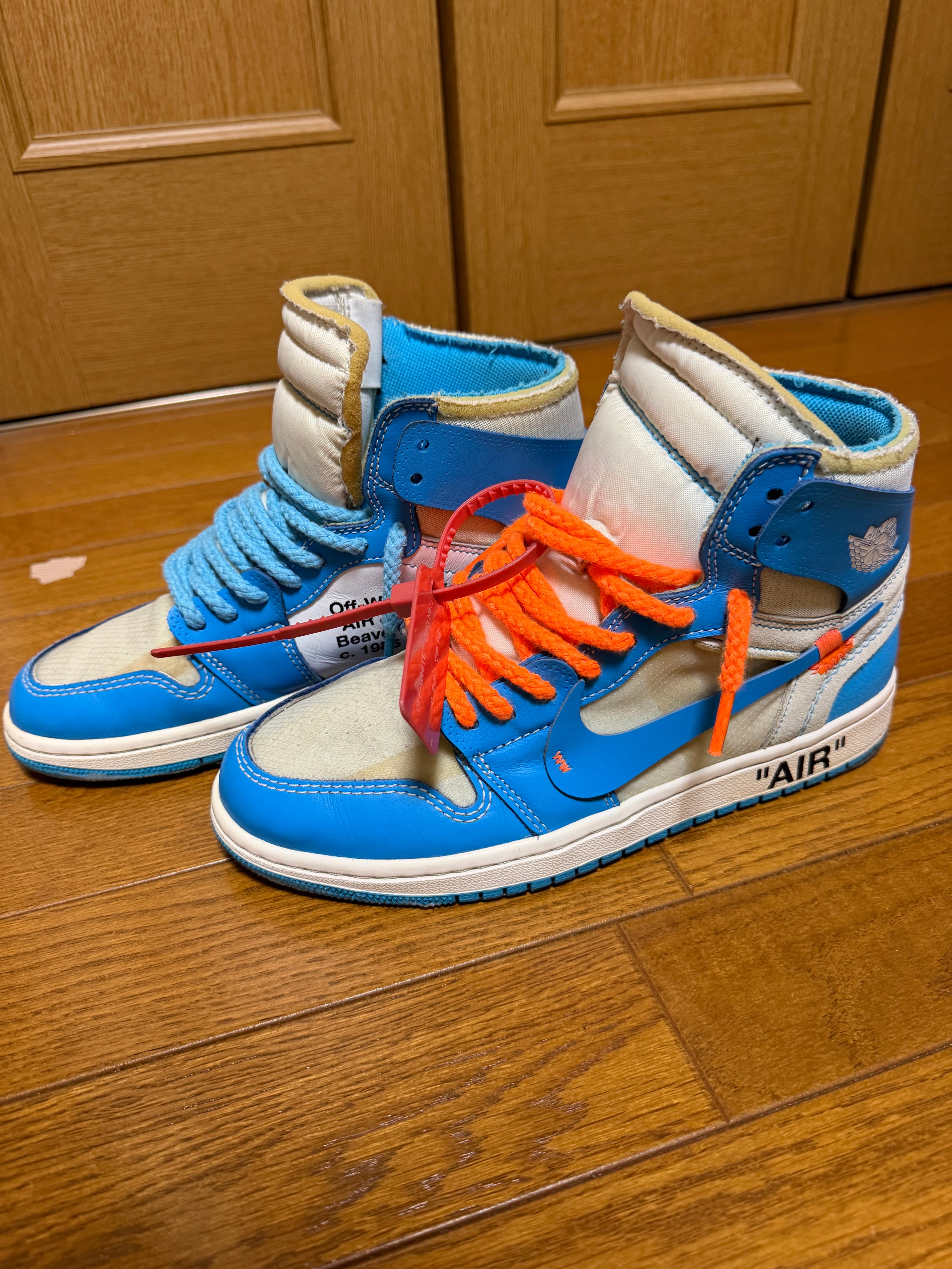 Off-White × Nike Air Jordan 1 High UNC "White/Dark Powder Blue"