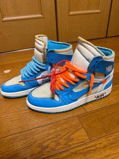 Off-White × Nike Air Jordan 1 High UNC "White/Dark Powder Blue"
