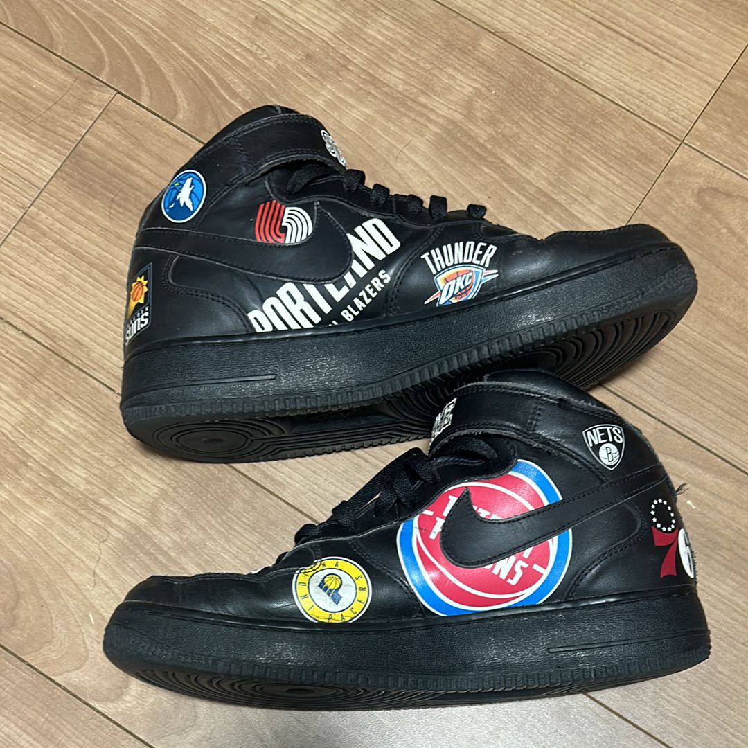 Supreme × NBA × Nike Air Force 1 Mid '07 "Black"