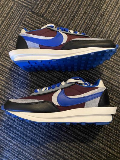 UNDERCOVER × sacai × Nike LD Waffle "Night Maroon/Pale Ivory-Ground Grey-Team Royal"