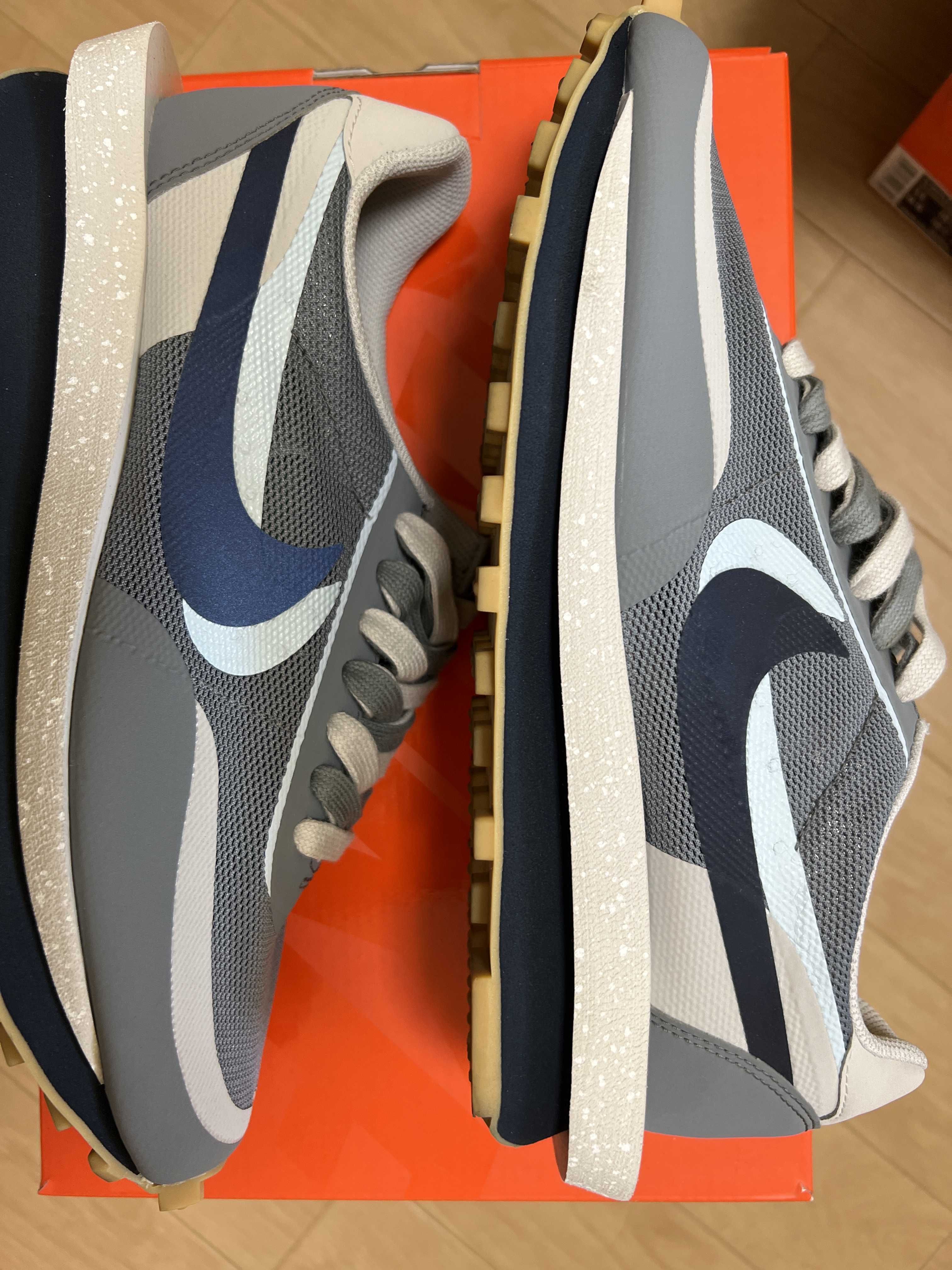 CLOT × Sacai × Nike LD Waffle "Grey Obsidian/Cool Grey"