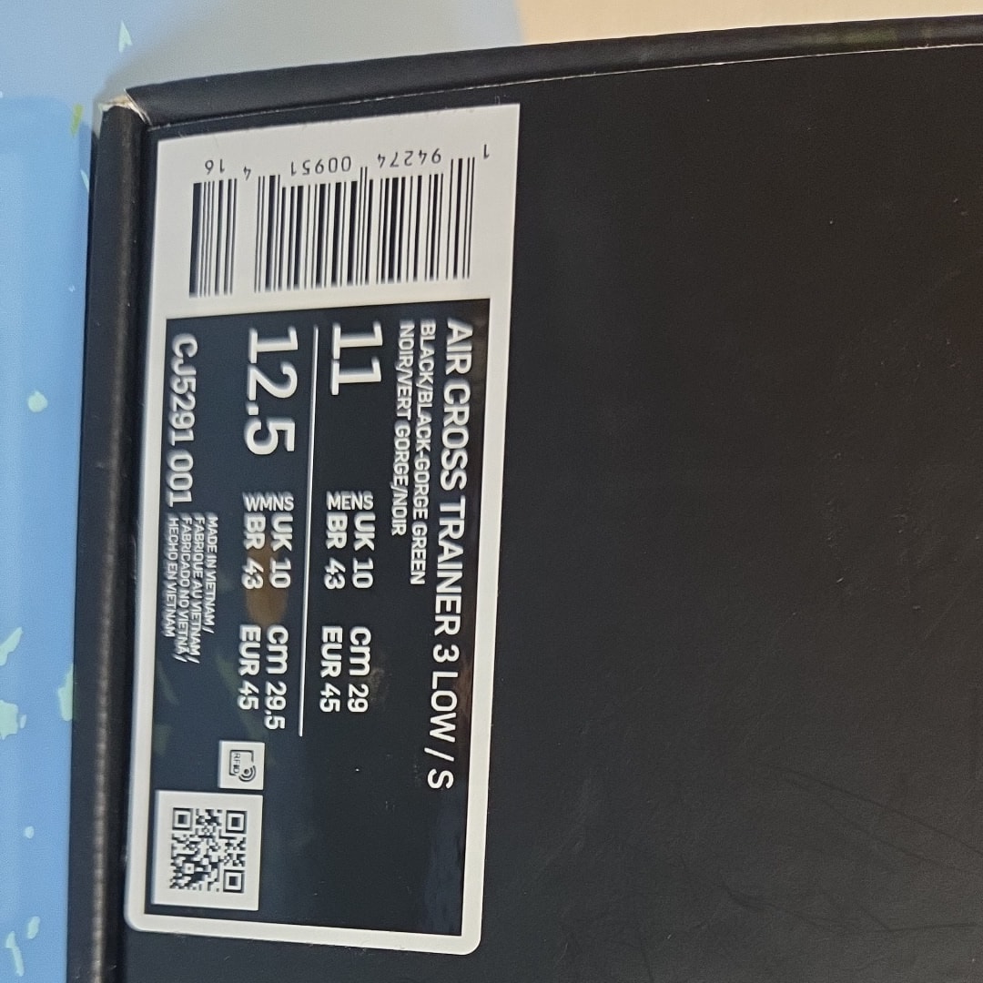 Supreme × Nike Air Cross Trainer 3 Low "Black"