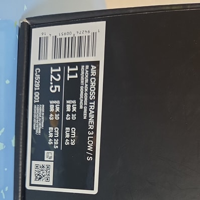 Supreme × Nike Air Cross Trainer 3 Low "Black"