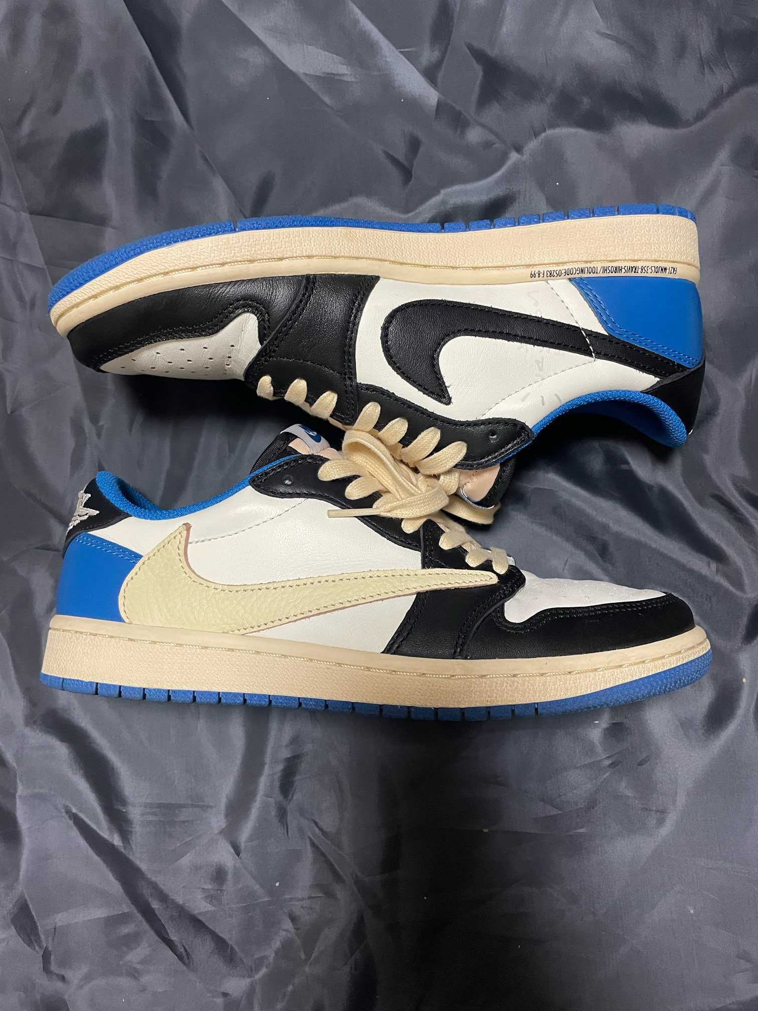 Travis Scott × fragment design × Nike Air Jordan 1 Low OG SP "Military Blue"