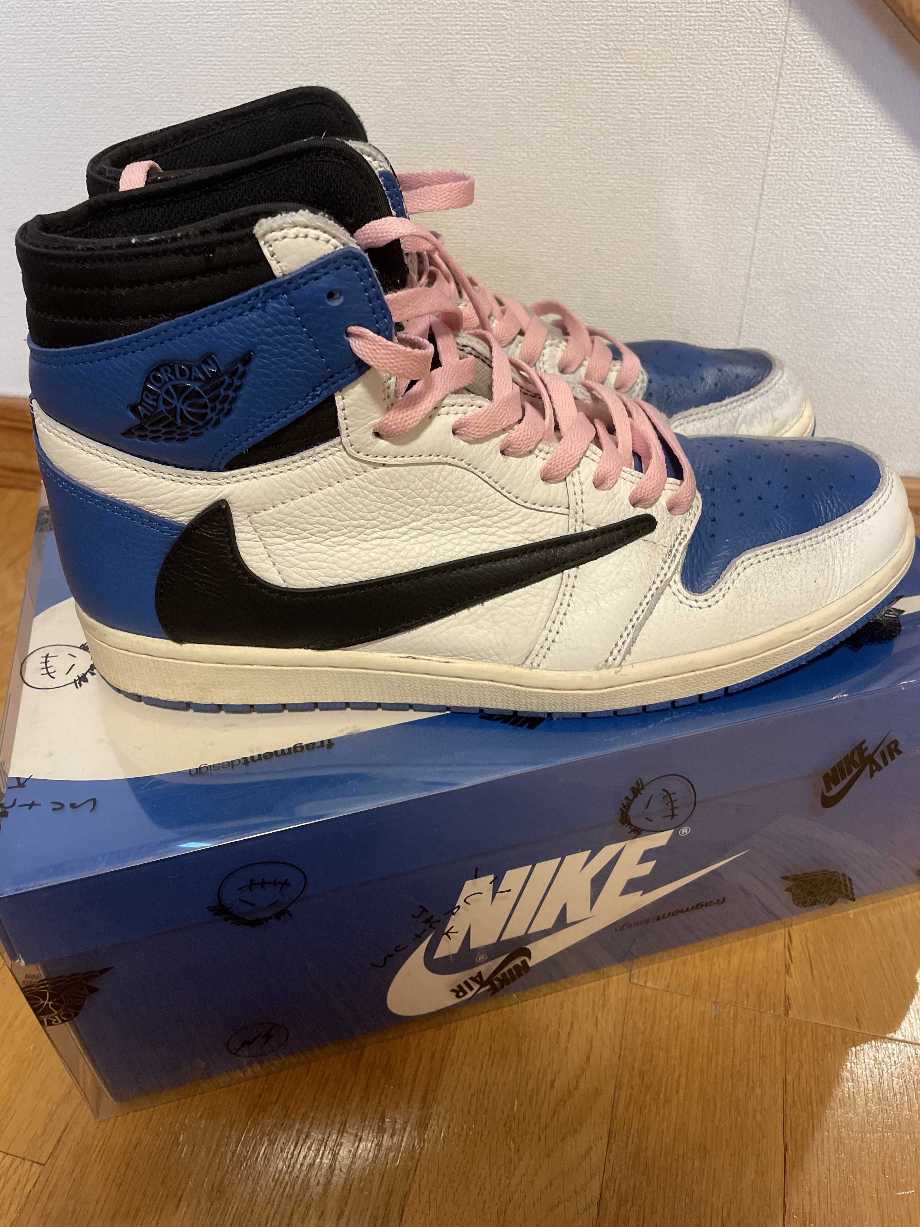Travis Scott × fragment design × Nike Air Jordan 1 Retro High OG SP "Military Blue"