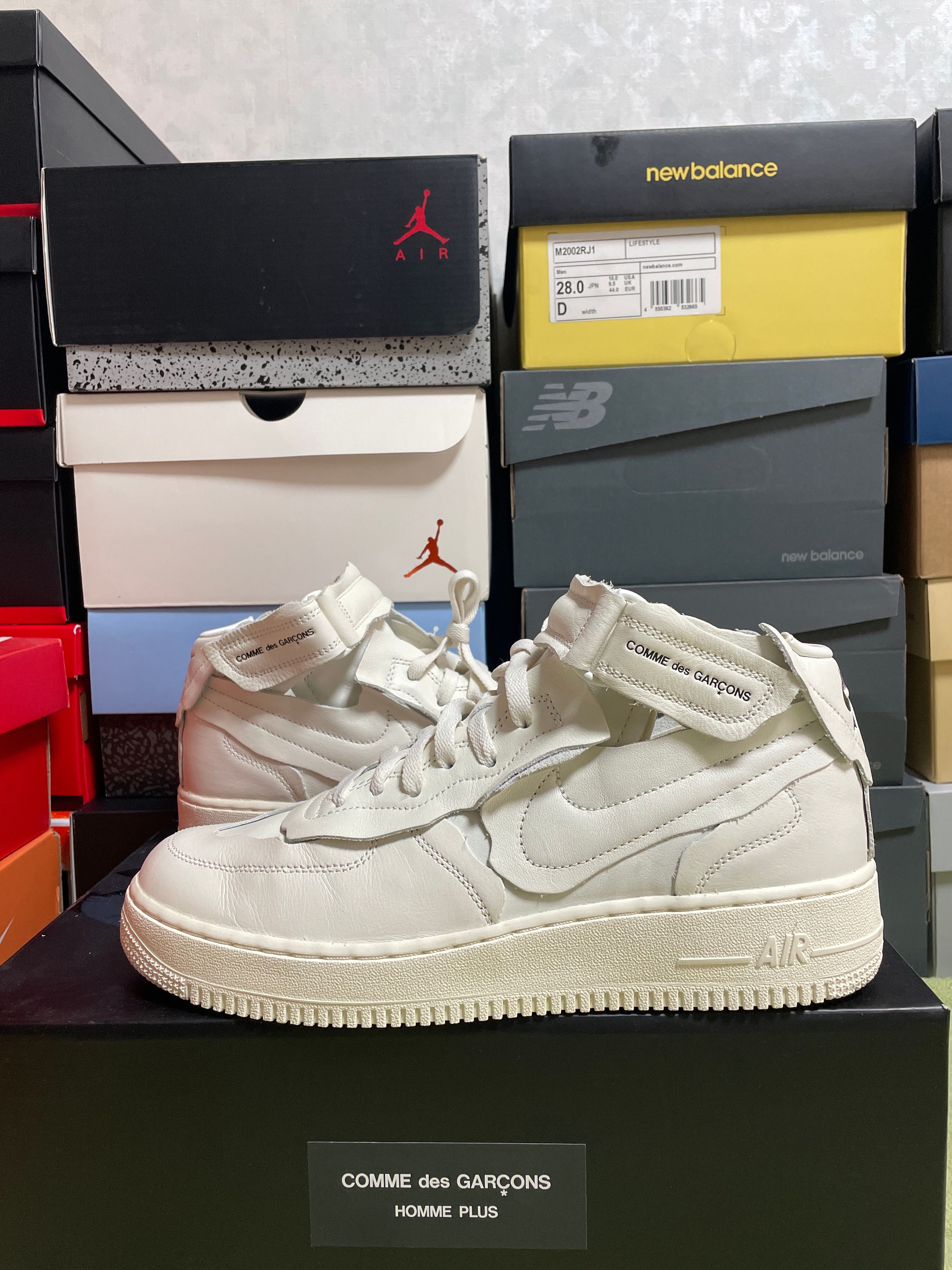 COMME des GARCONS × Nike Air Force 1 Mid "White"