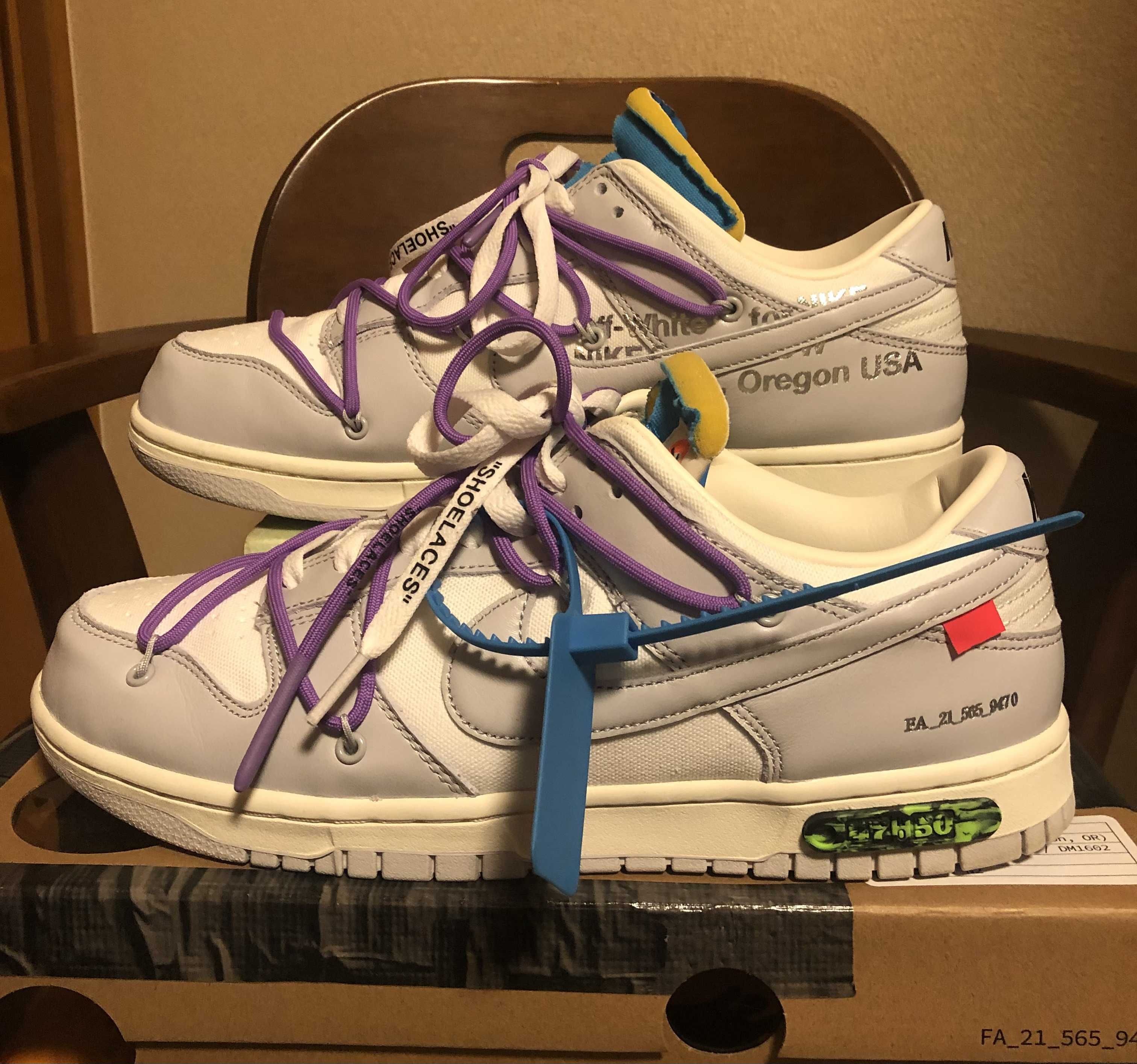 Off-White × Nike Dunk Low "Sail/Neutral Gray"