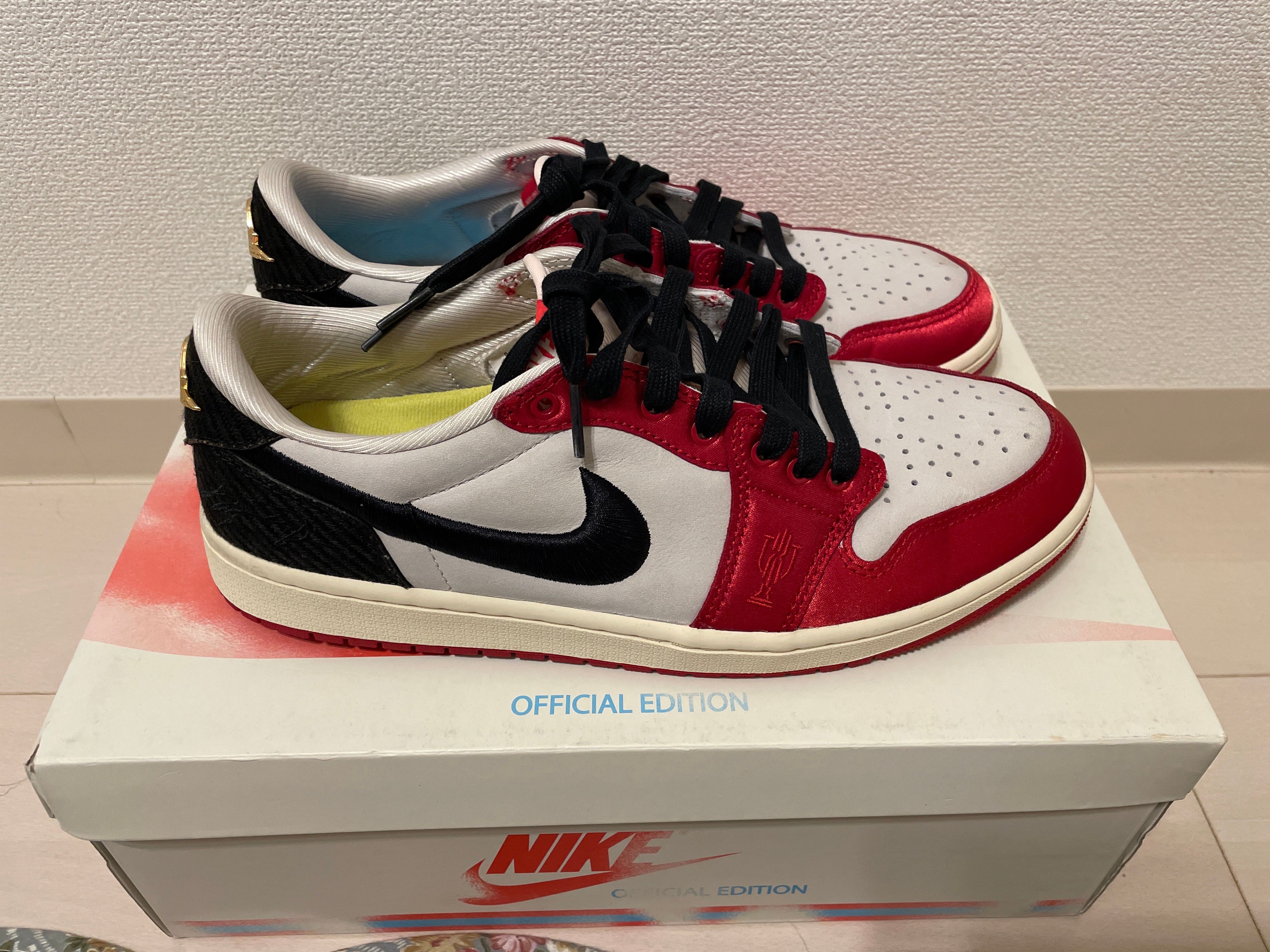 Trophy Room × Nike Air Jordan 1 Low OG "Sail and Varsity Red"
