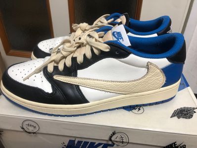 Travis Scott × fragment design × Nike Air Jordan 1 Low OG SP "Military Blue"