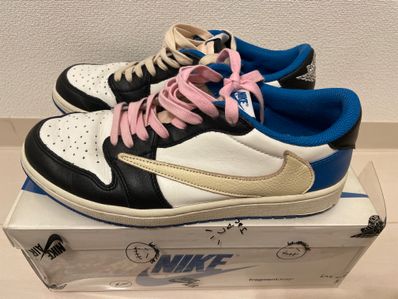 Travis Scott × fragment design × Nike Air Jordan 1 Low OG SP "Military Blue"