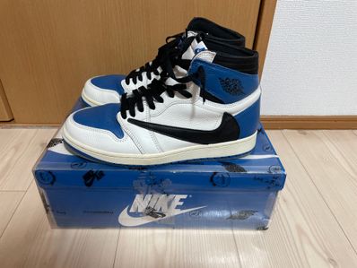 Travis Scott × fragment design × Nike Air Jordan 1 Retro High OG SP "Military Blue"