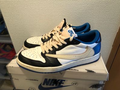 Travis Scott × fragment design × Nike Air Jordan 1 Low OG SP "Military Blue"