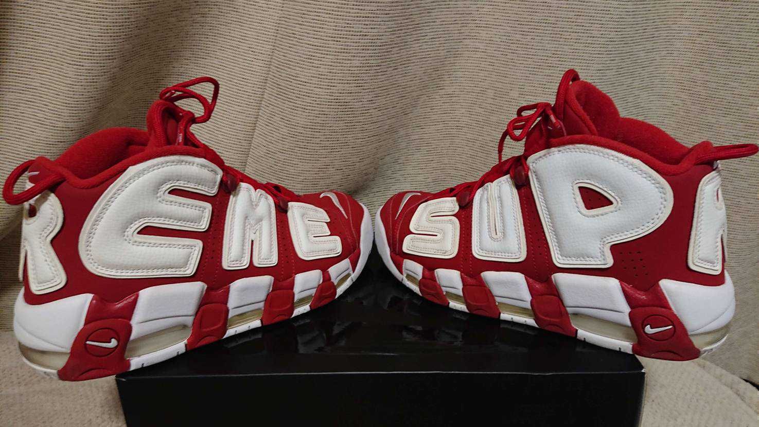 Supreme × Nike Air More Uptempo "White/Red"