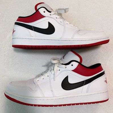 NIKE AIR JORDAN 1 LOW "WHITE/UNIVERSITY RED/BLACK"