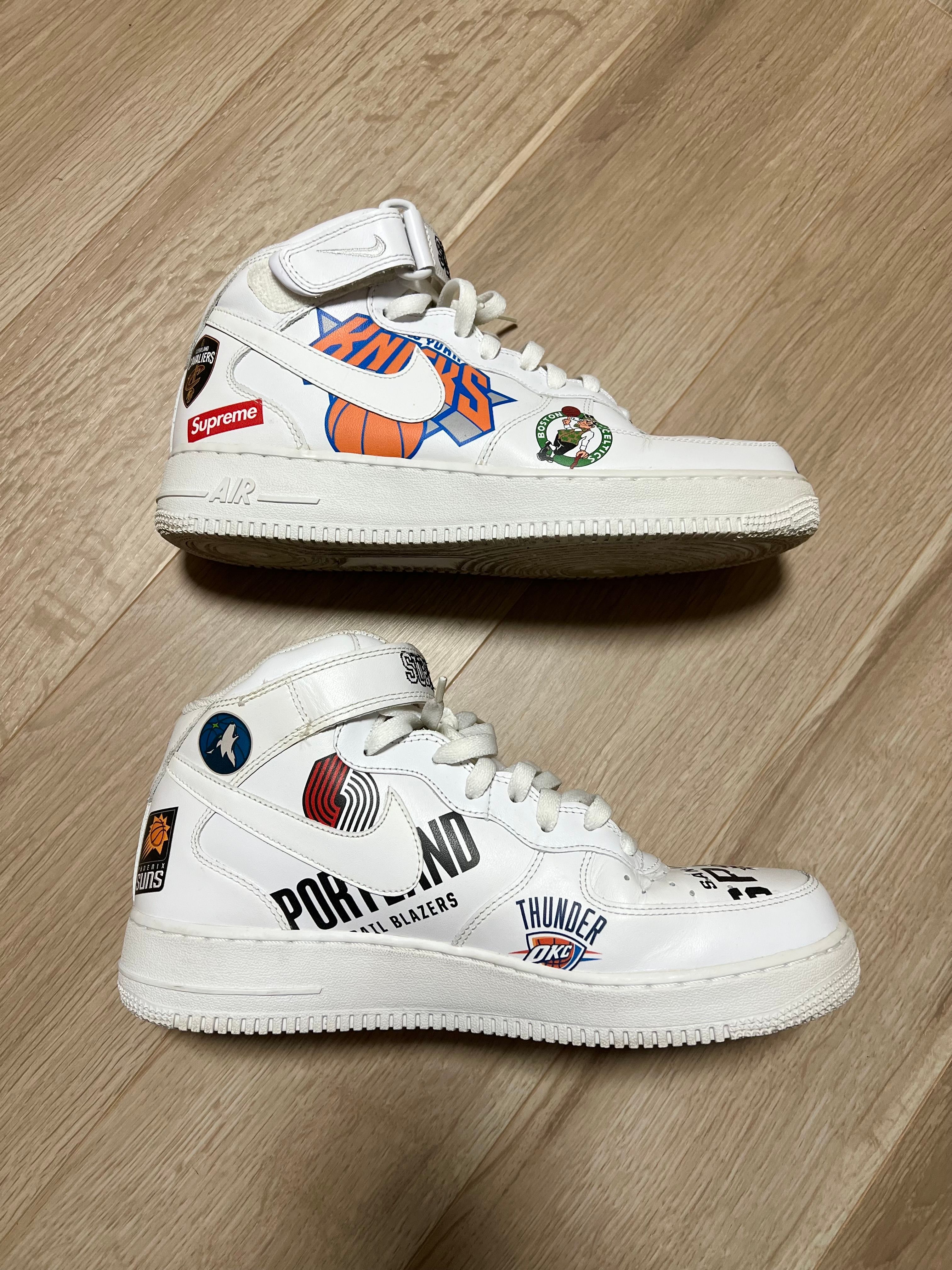 Supreme × NBA × Nike Air Force 1 Mid '07 "White"