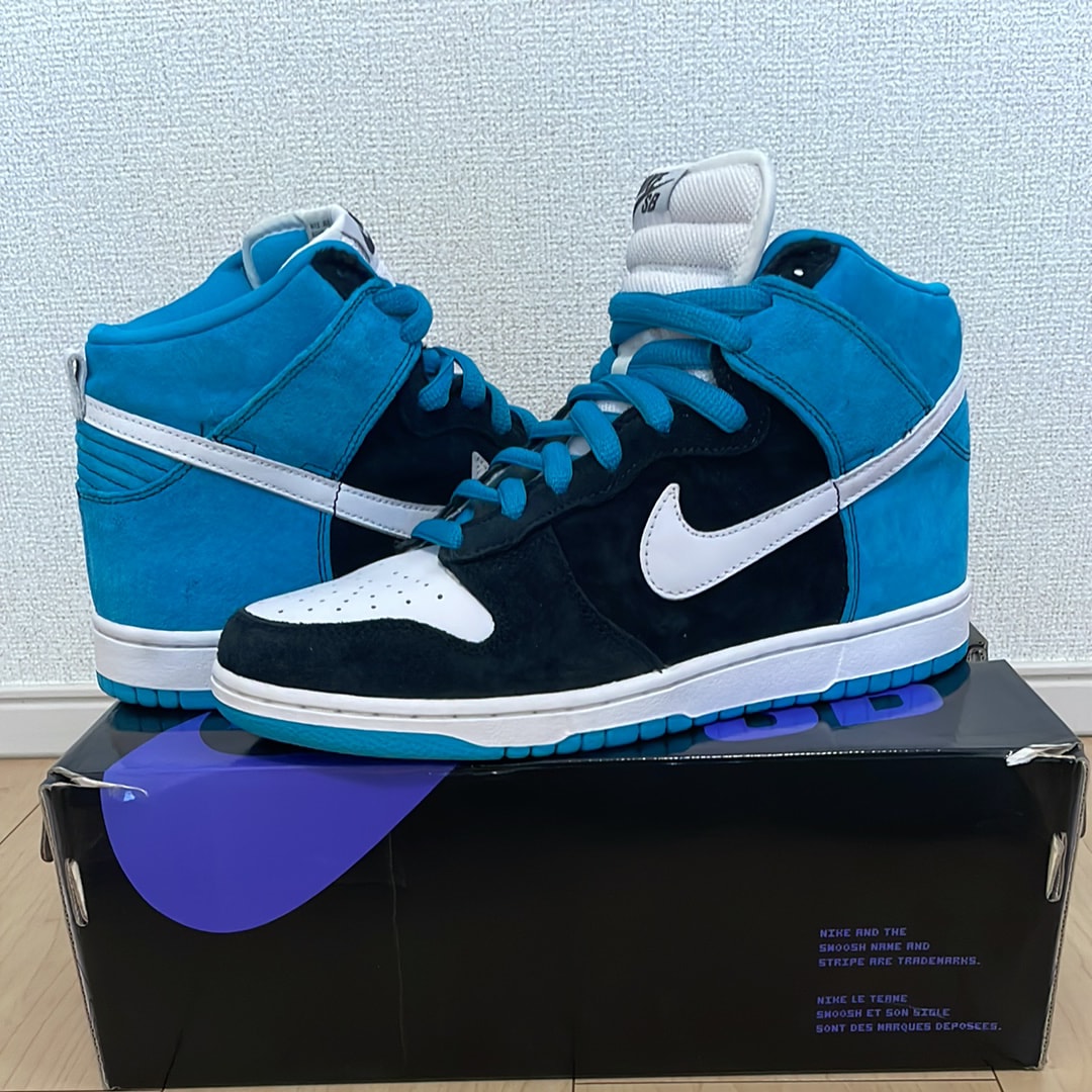 Nike SB Dunk High Send Help "Black/White-Blue Reef"