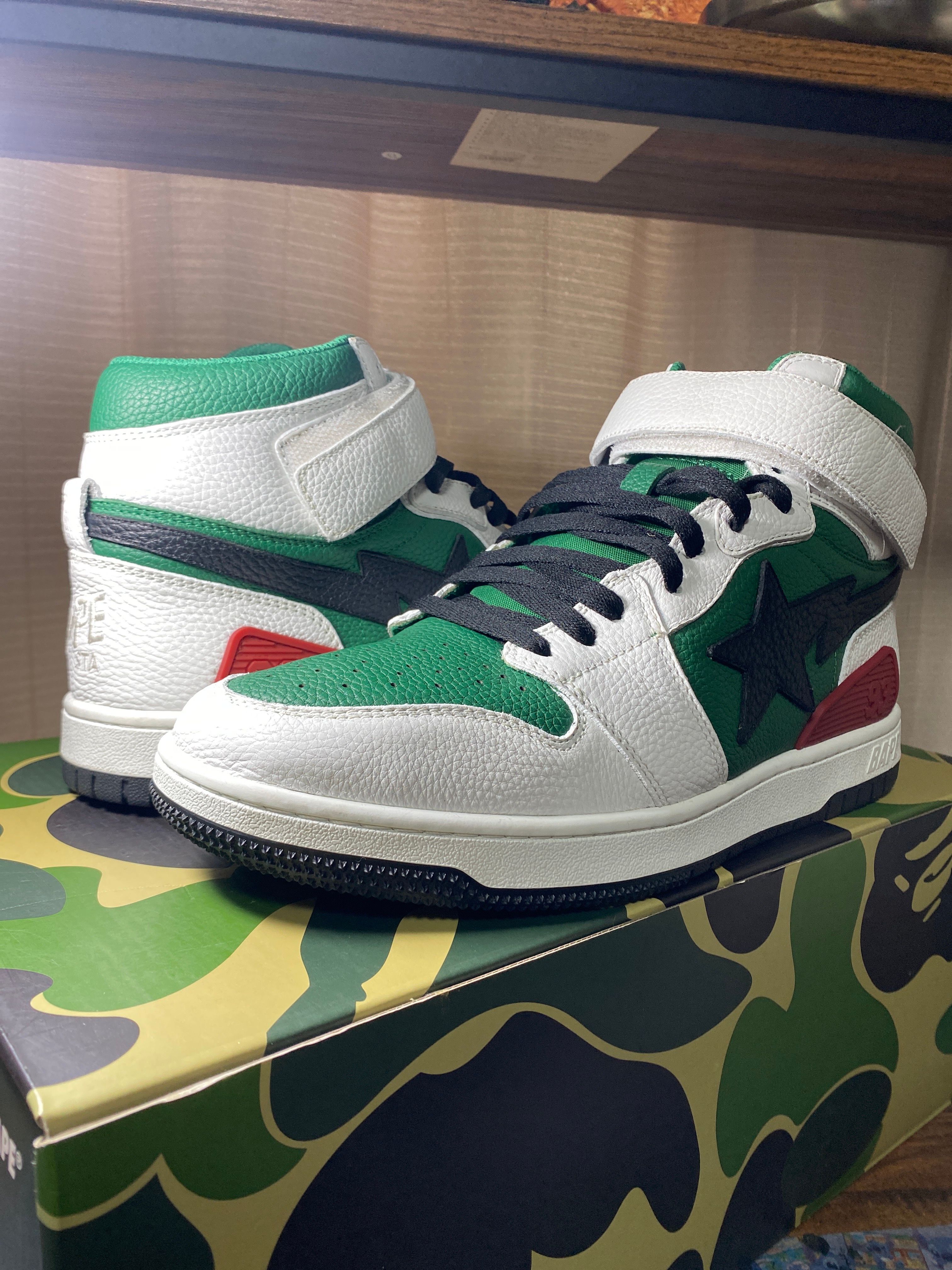A BATHING APE®︎ BLOCK STA Hi #2 "White/Green"