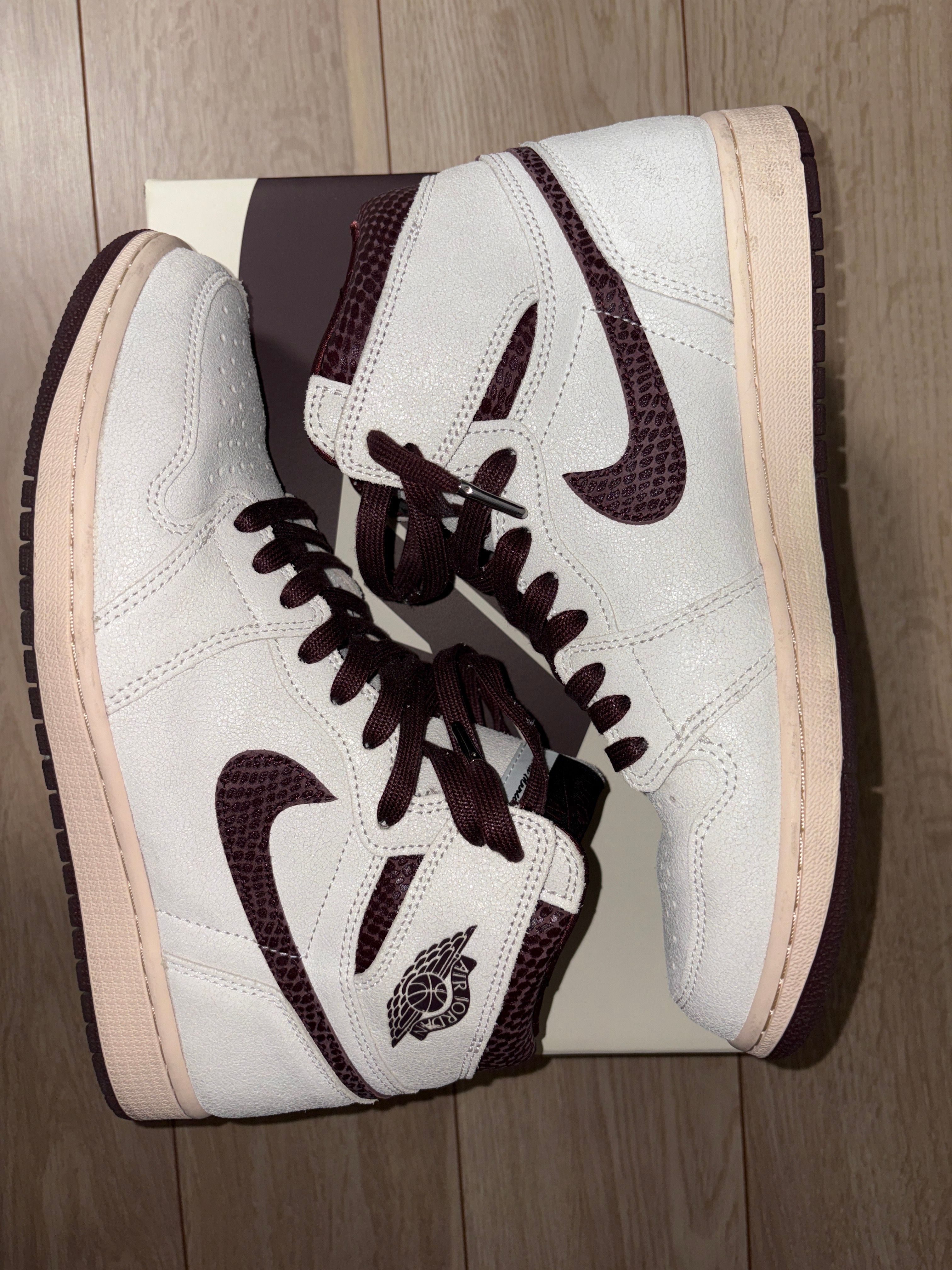 A Ma Maniere × Nike Air Jordan 1 Retro High OG "Sail and Burgundy"