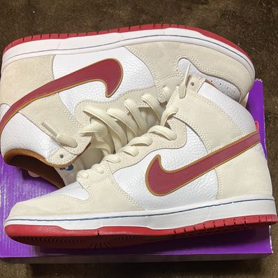 Nike Dunk High Pro "Sail/Team Crimson"