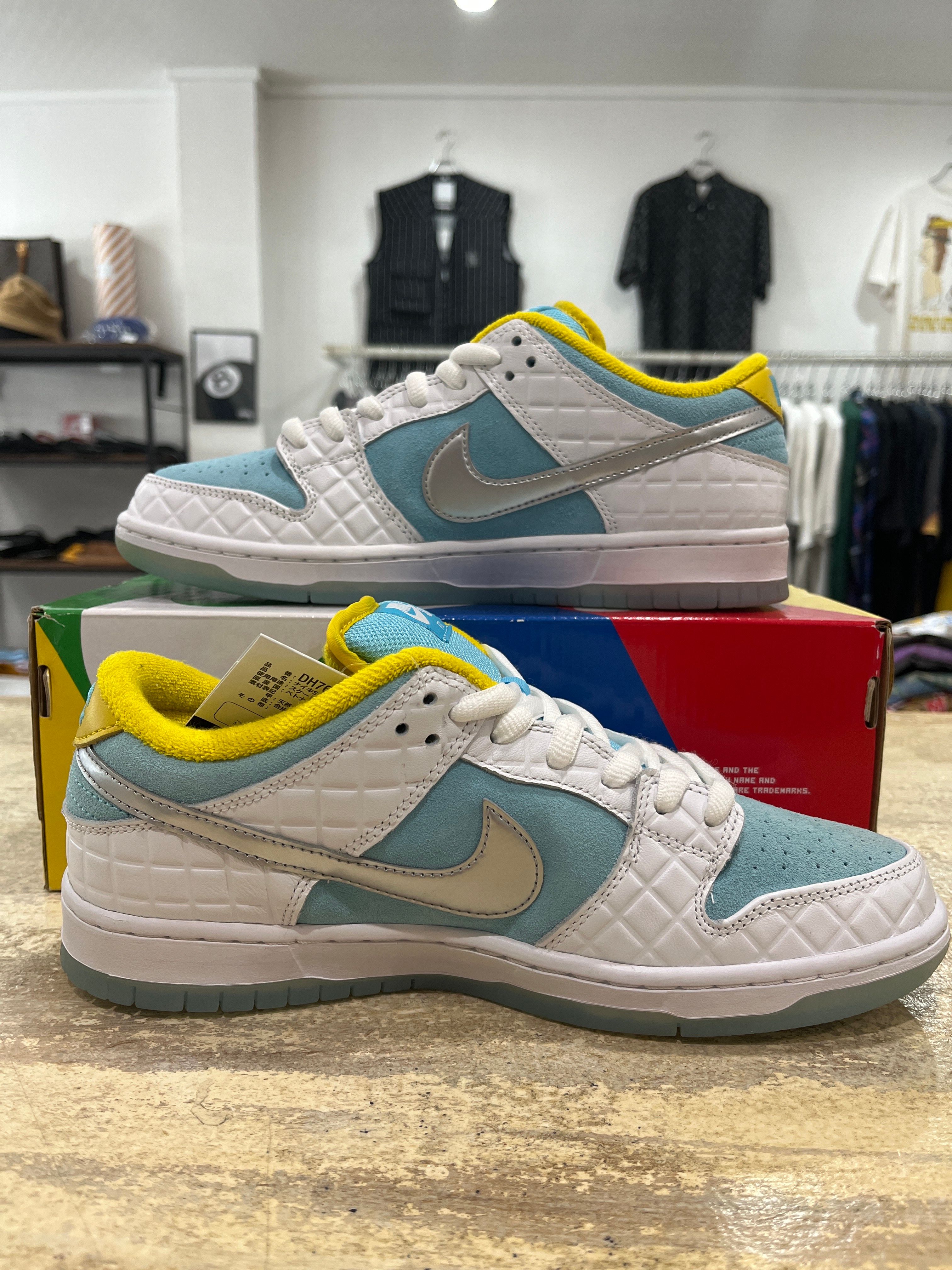 FTC × Nike SB Dunk Low "White/Blue"