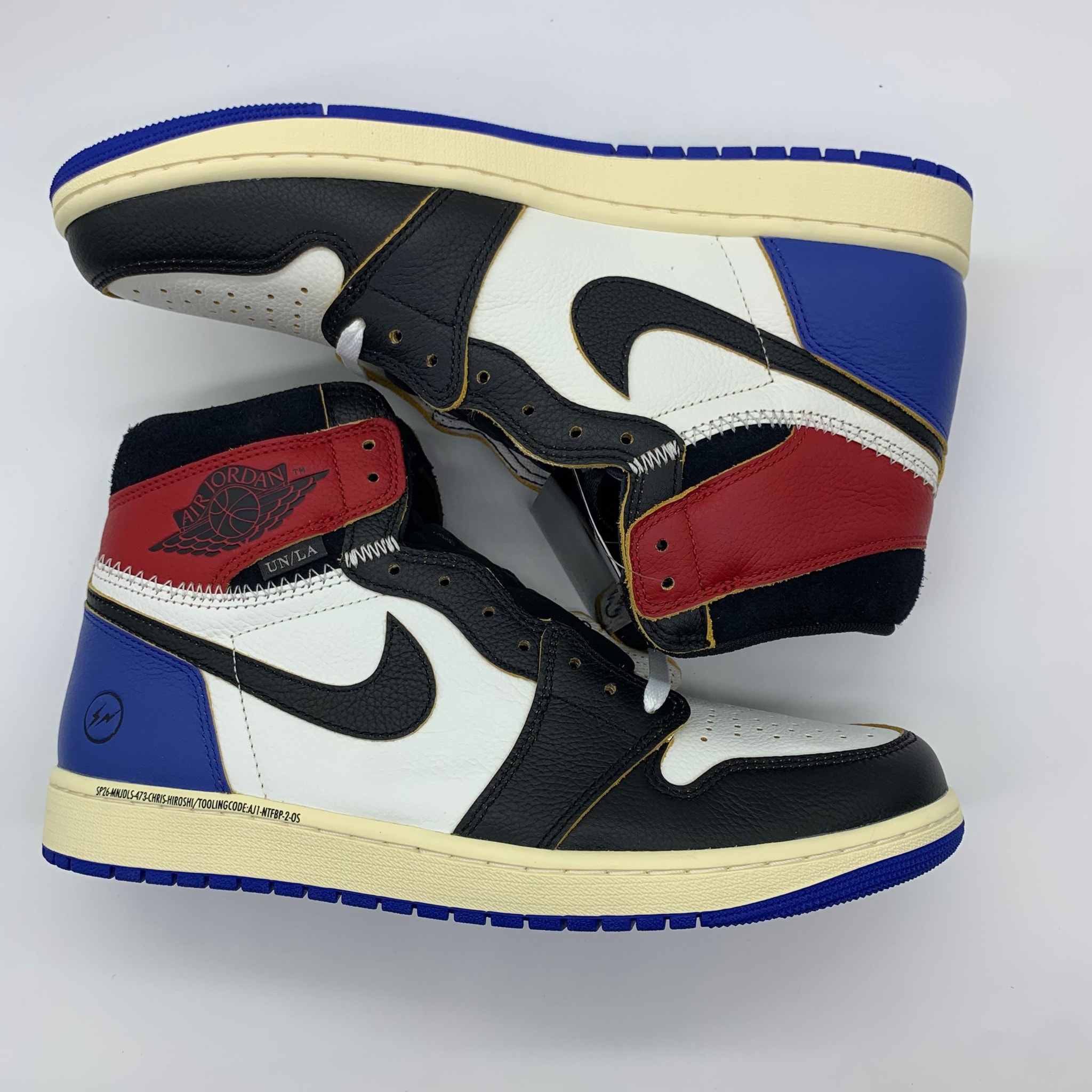 fragment design × UNION × Nike Air Jordan 1 High OG "Black/Varsity Red"