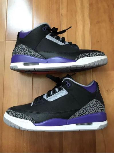 Nike Air Jordan 3 Retro "Black/Court Purple"