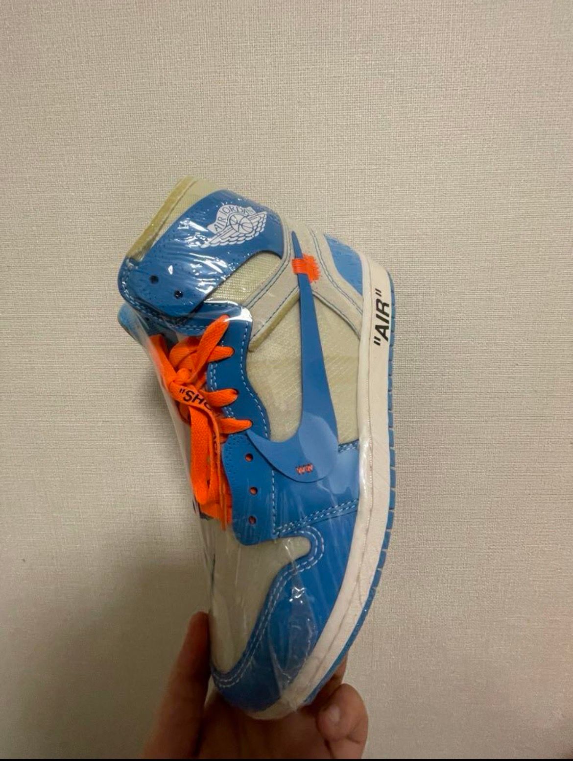 Off-White × Nike Air Jordan 1 High UNC "White/Dark Powder Blue"