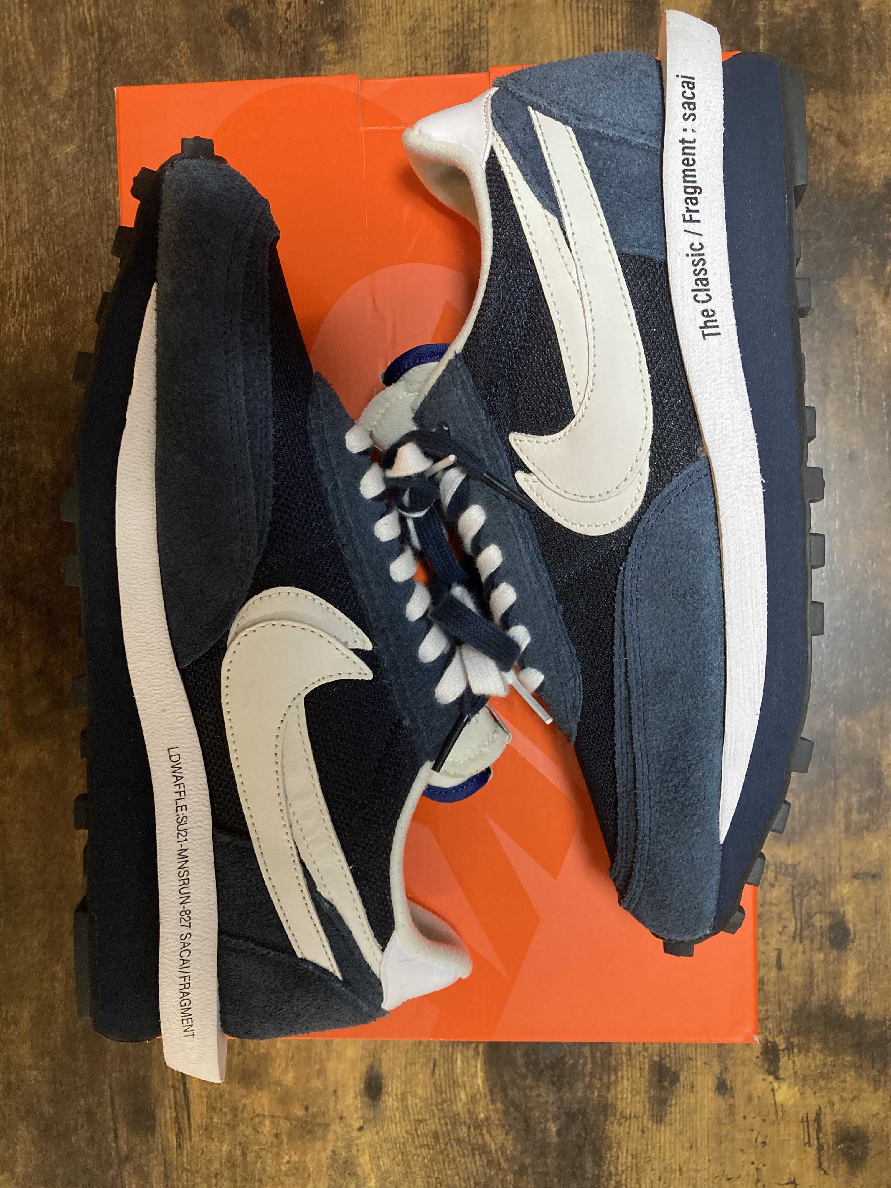 Fragment × sacai × Nike LD Waffle "Blackended Blue"