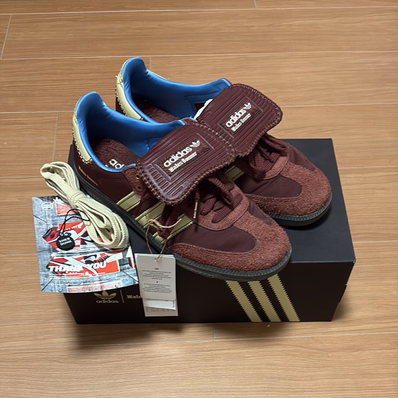 Wales Bonner × adidas Samba Nylon Low "Fox Brown/Sandy Beige/Lucky Blue"