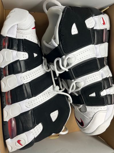 NIKE AIR MORE UPTEMPO "WHITE/BLACK/UNIVERSITY RED"(2020)