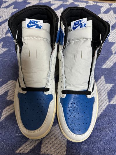 Travis Scott × fragment design × Nike Air Jordan 1 Retro High OG SP "Military Blue"