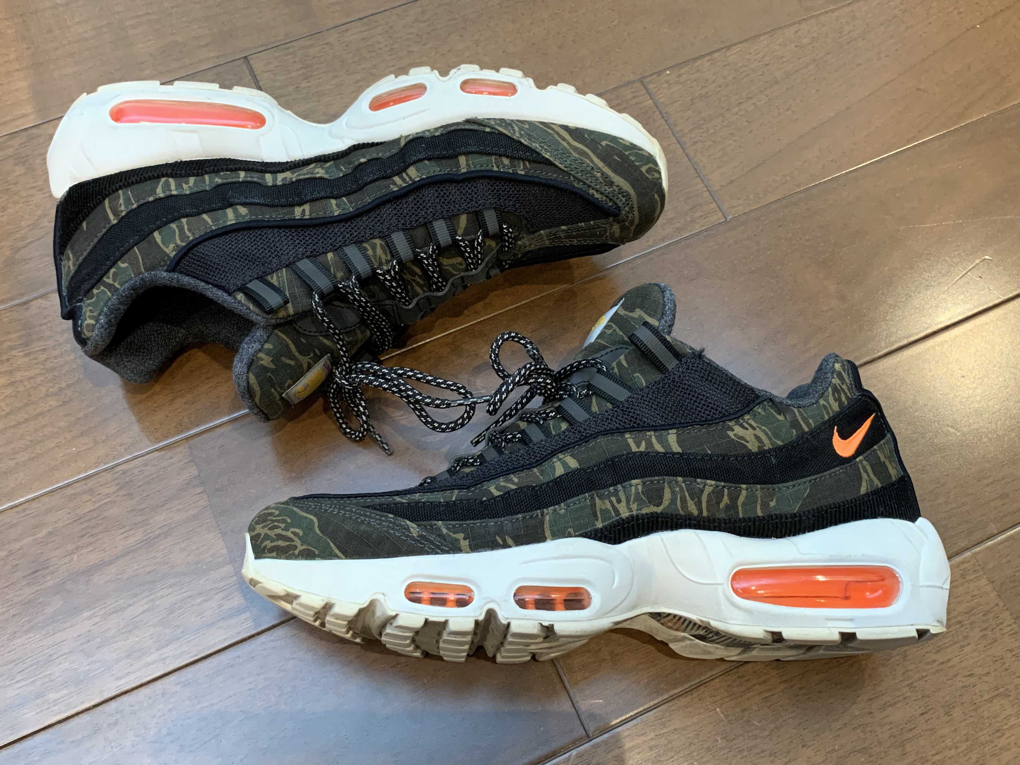 Carharte WIP × Nike Air Max 95 "Black/Sail/Total Orange"