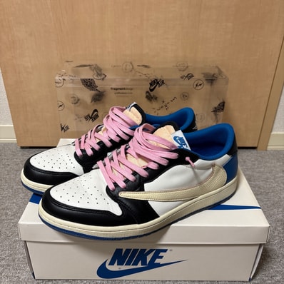Travis Scott × fragment design × Nike Air Jordan 1 Low OG SP "Military Blue"