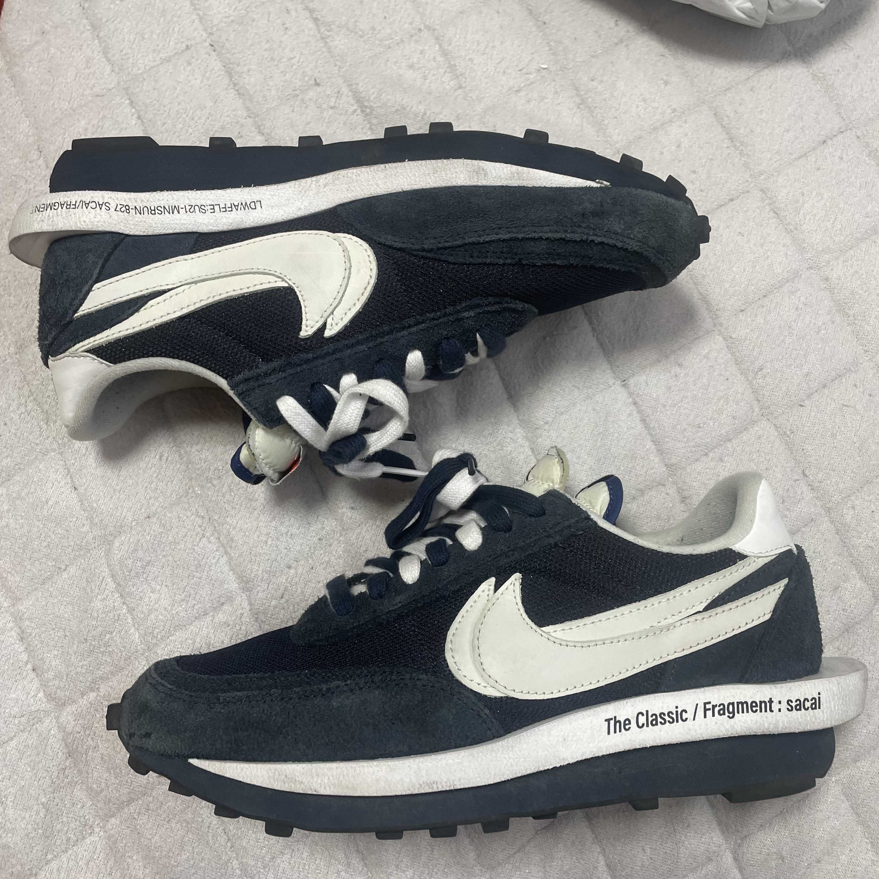 Fragment × sacai × Nike LD Waffle "Blackended Blue"