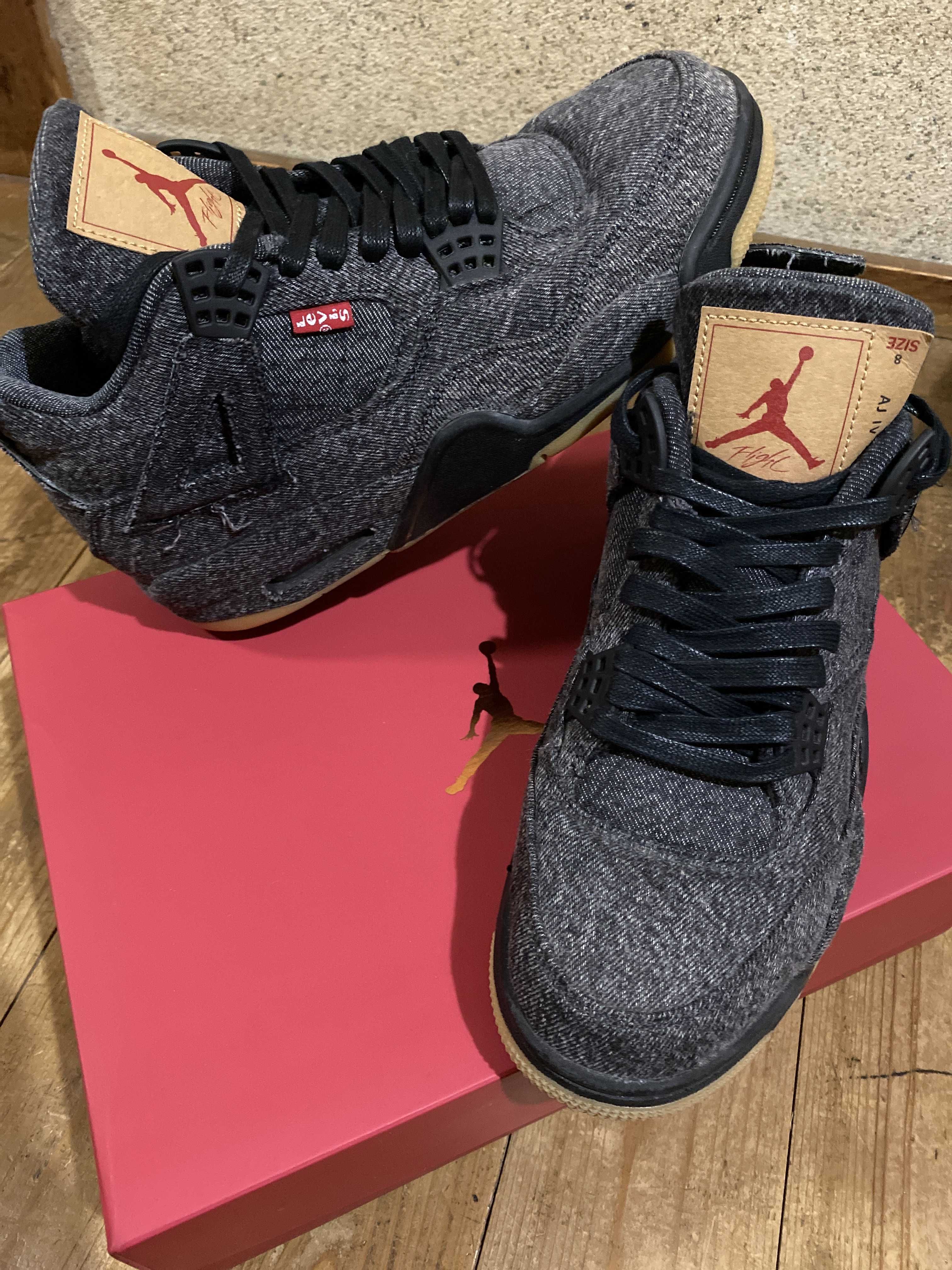Nike × Levi's Air Jordan 4 "Black Denim" (Tag: LEVIS®)