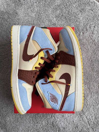 MAISON CHATEAU ROUGE × NIKE AIR JORDAN 1 MID SE "WHITE/LIGHT BLUE"