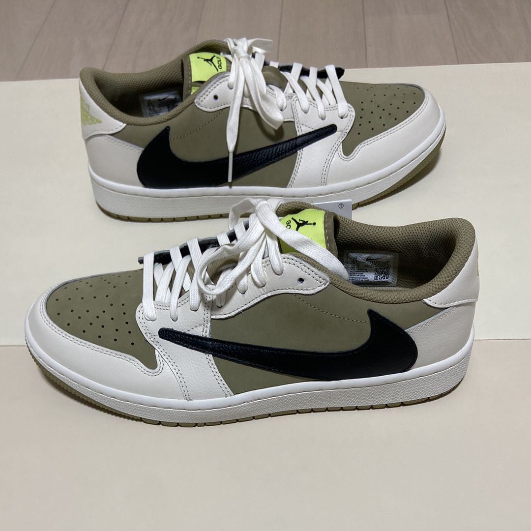 Travis Scott × Nike Air Jordan 1 Low Golf NRG "Neutral Olive"