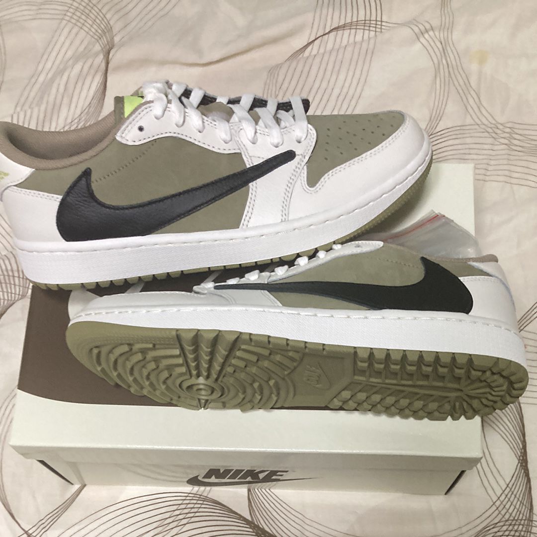 Travis Scott × Nike Air Jordan 1 Low Golf NRG "Neutral Olive"